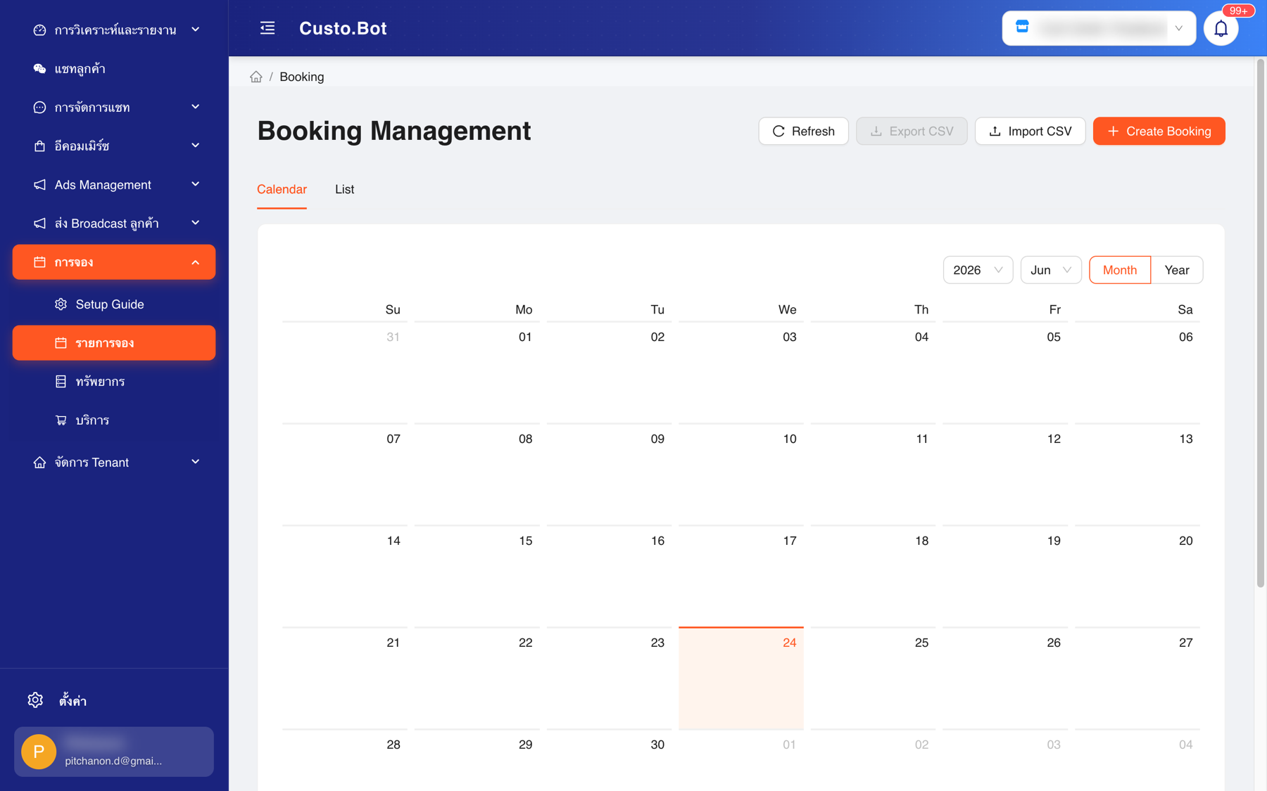 Custo Bot booking management