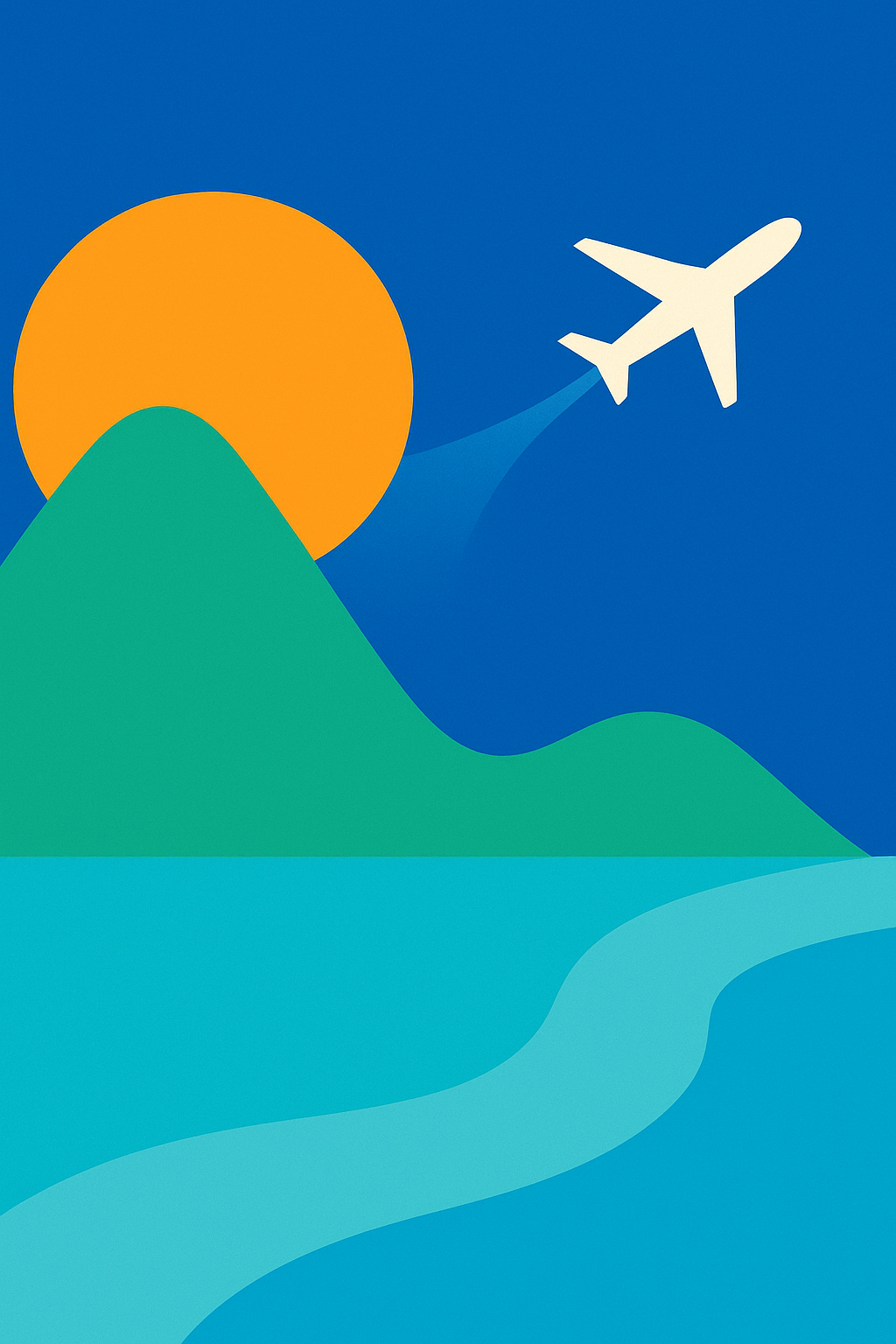 Tropical beach illustration